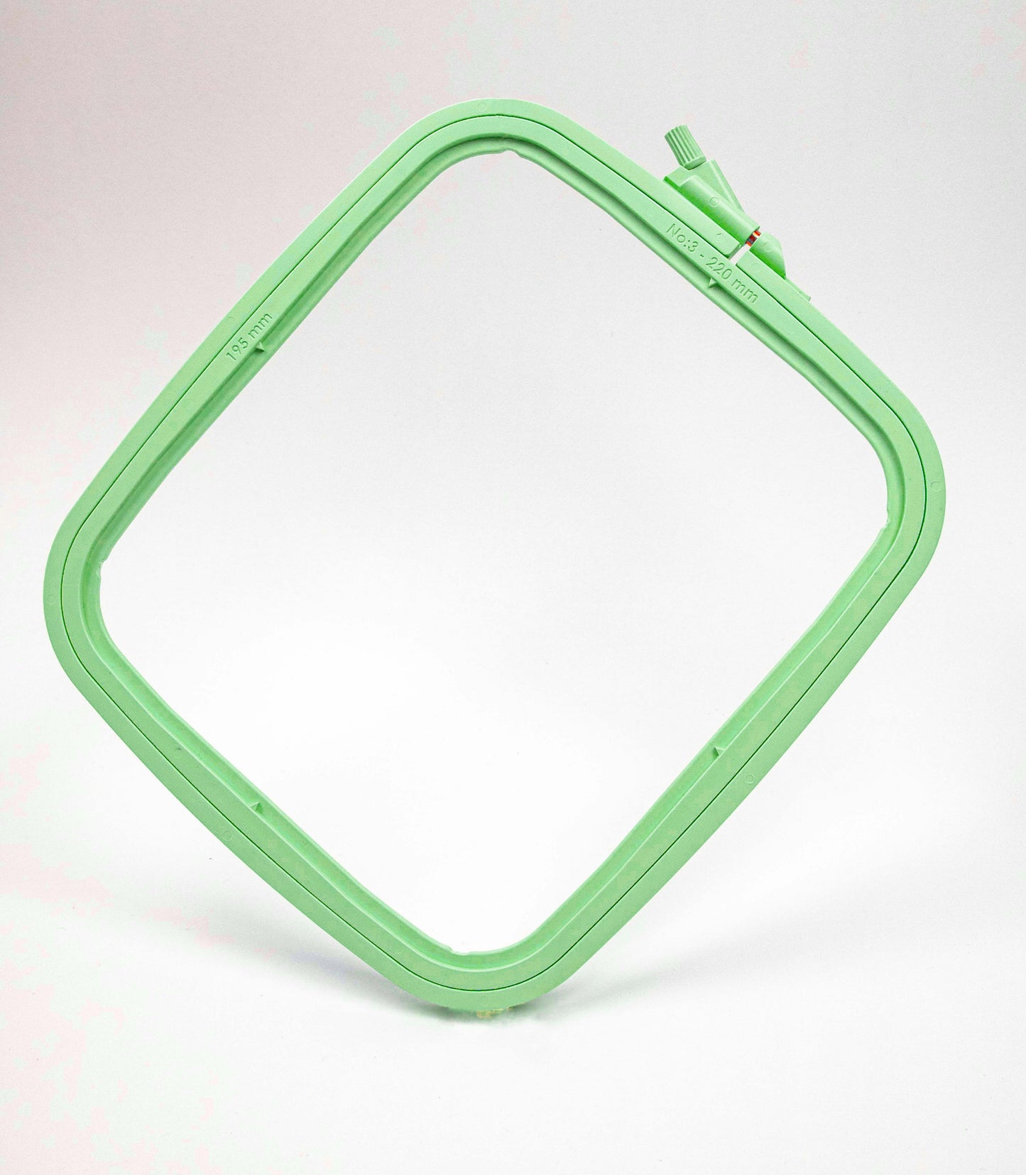 Cerc pentru Broderie Pătrat de Culoarea Bej din Plastic, 300-2