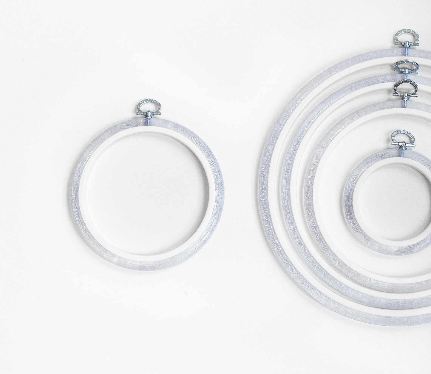 Cerc pentru Broderie Rotund de Culoarea Maro, Flexibil, 230-2