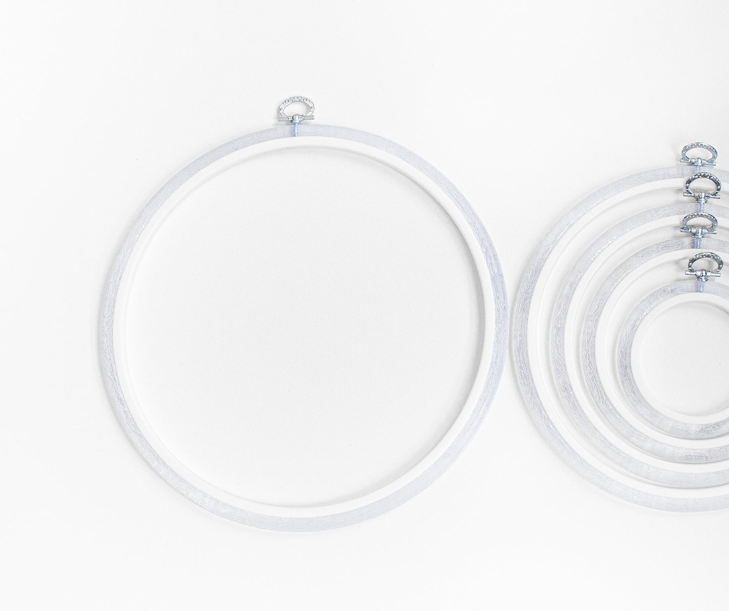 Cerc pentru Broderie Rotund de Culoarea Maro, Flexibil, 230-2
