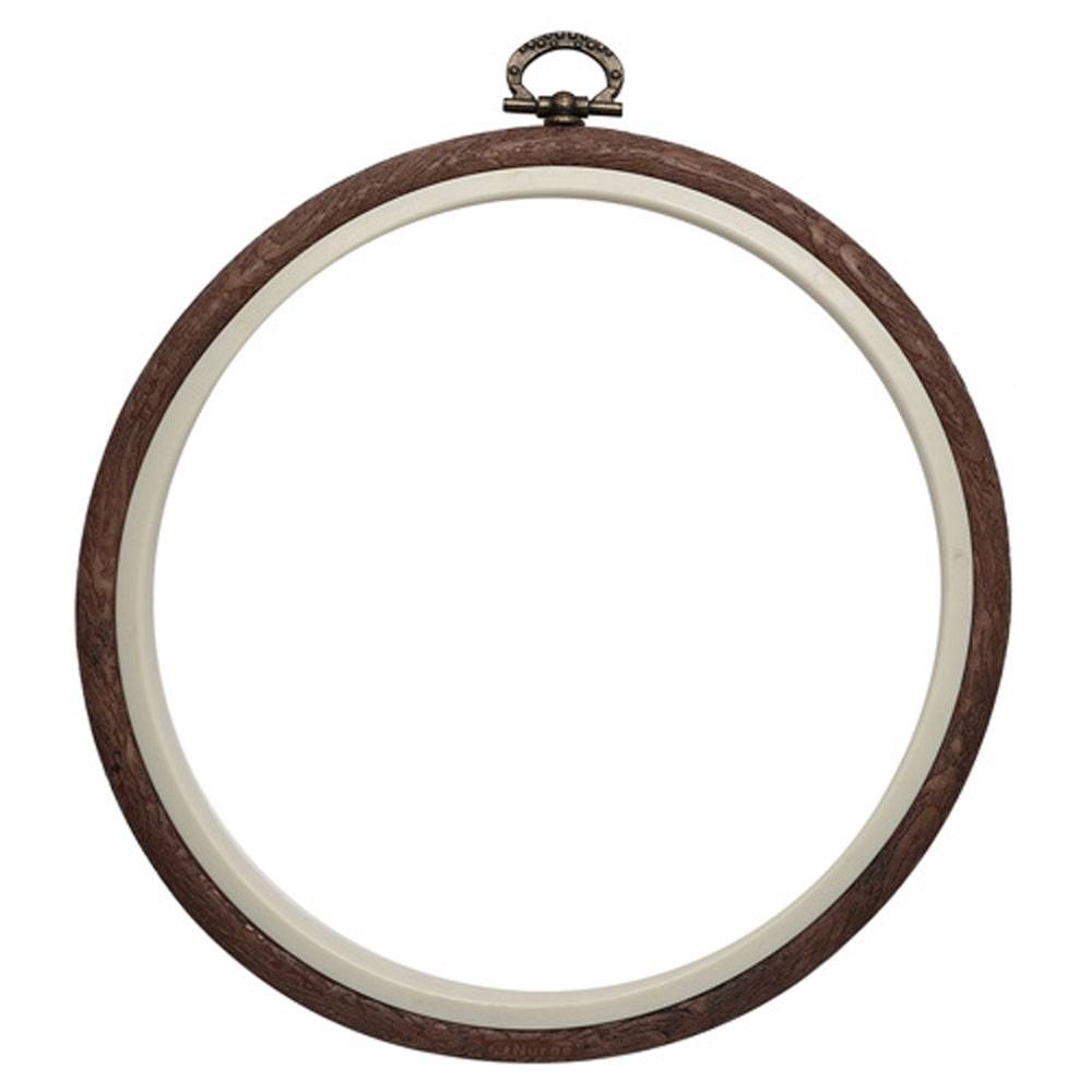 Cerc pentru Broderie Rotund de Culoarea Maro, Flexibil, 230-2