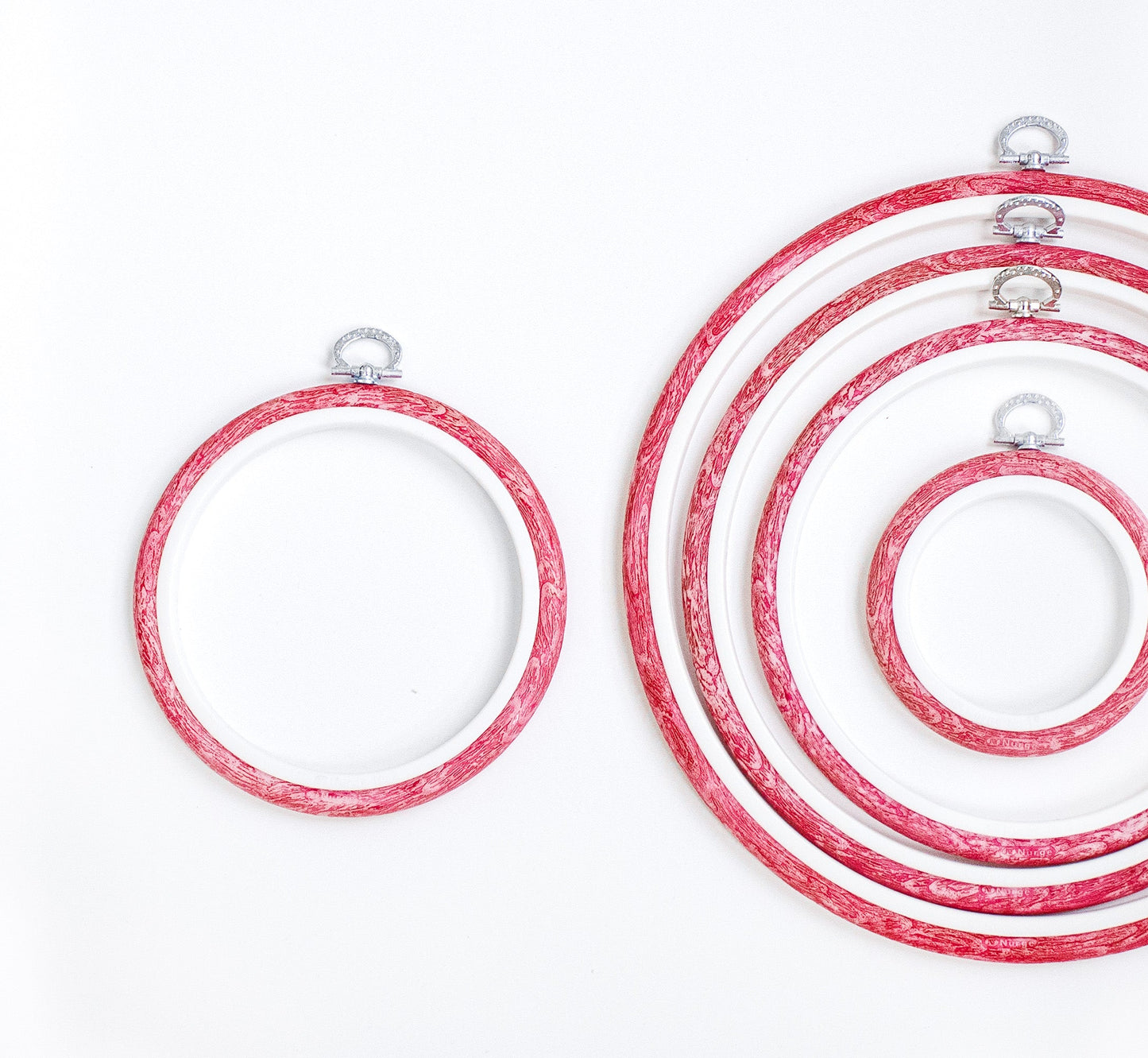 Cerc pentru Broderie Rotund de Culoarea Maro, Flexibil, 230-2