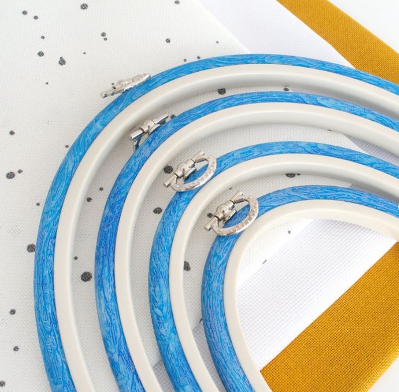 Cerc pentru Broderie Oval de Culoarea Maro, Flexibil, 230-7