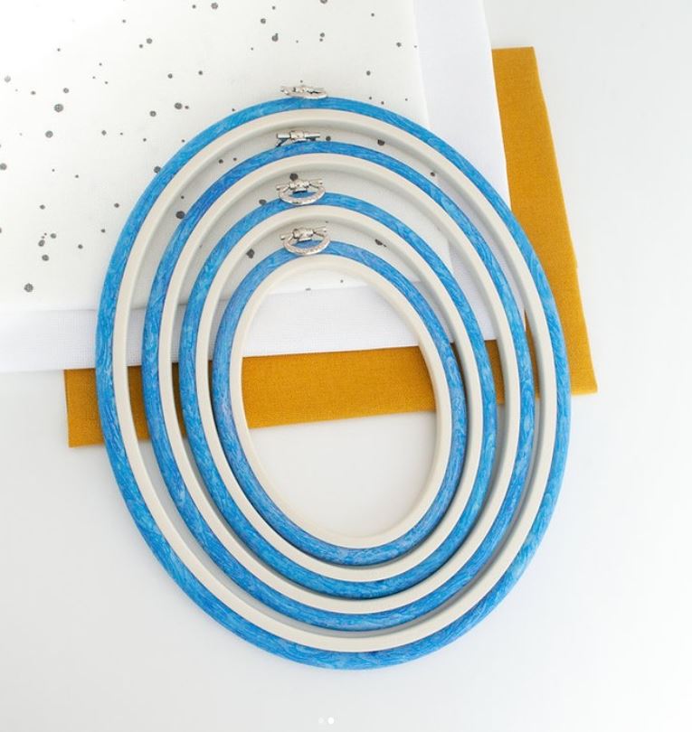 Cerc pentru Broderie Oval de Culoarea Maro, Flexibil, 230-7