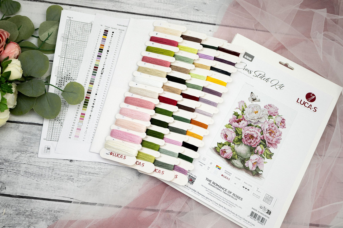 Cross stitch kit Luca-S - The Romance of Roses, B7040
