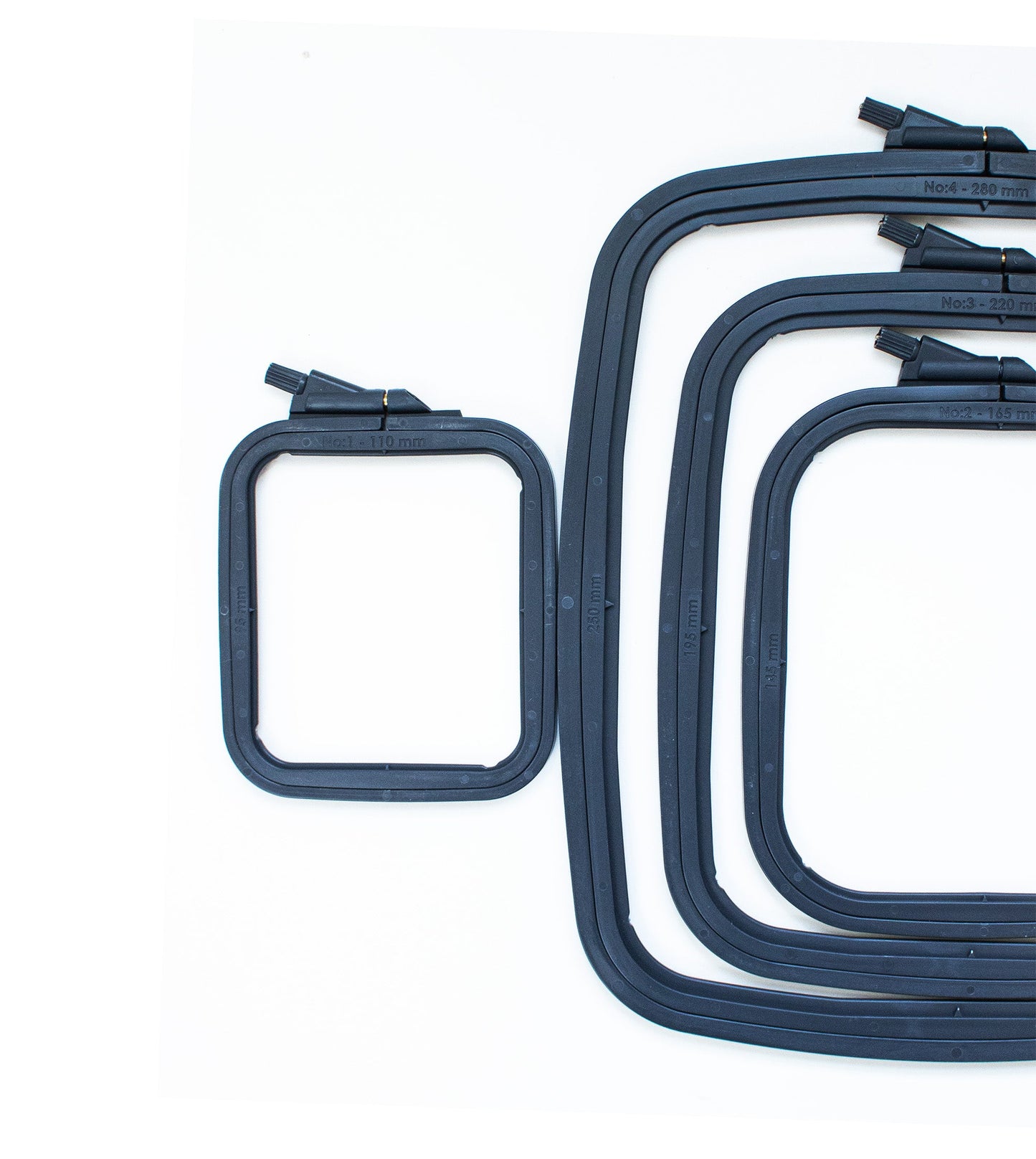 Cerc pentru Broderie Pătrat de Culoarea Bej din Plastic, 300-2