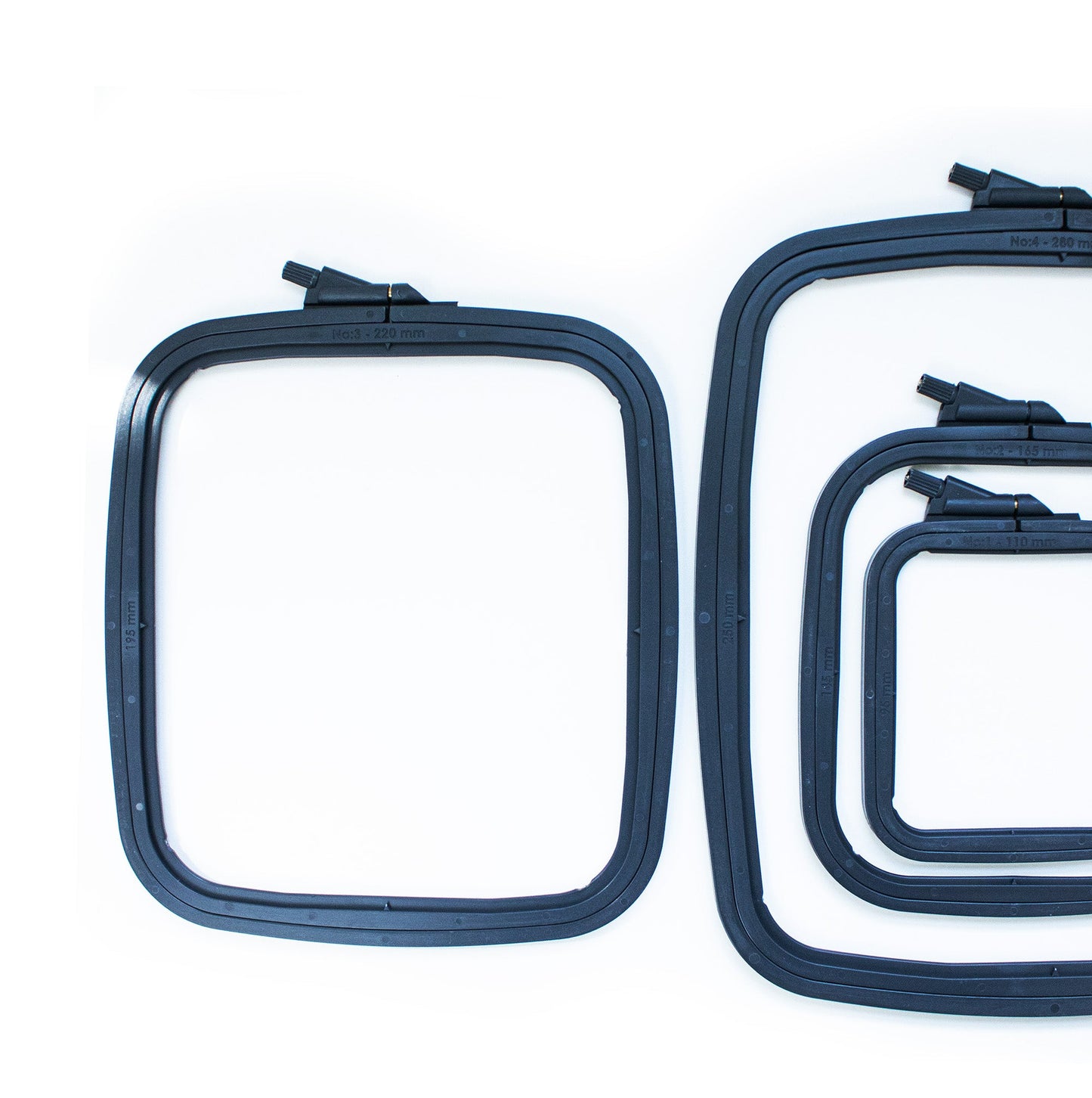 Cerc pentru Broderie Pătrat de Culoarea Bej din Plastic, 300-2