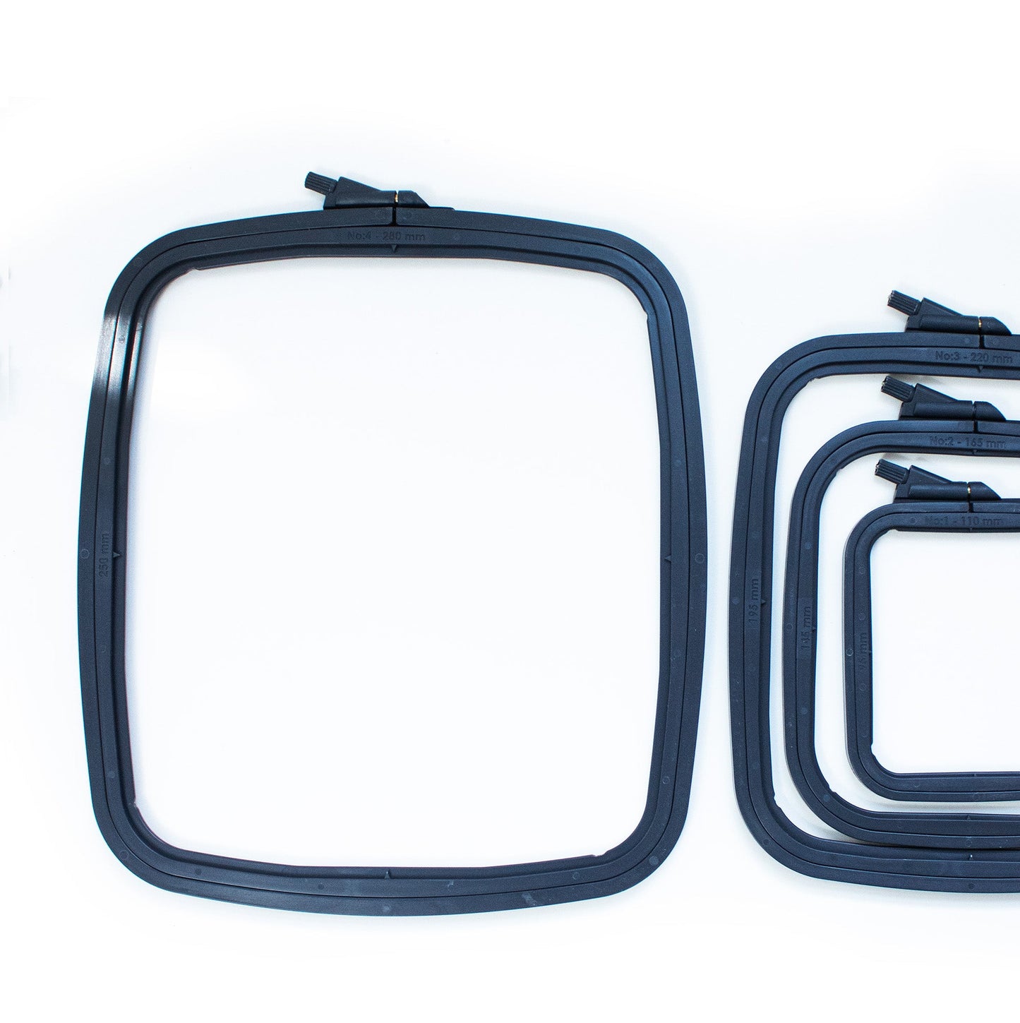 Cerc pentru Broderie Pătrat de Culoarea Bej din Plastic, 300-2