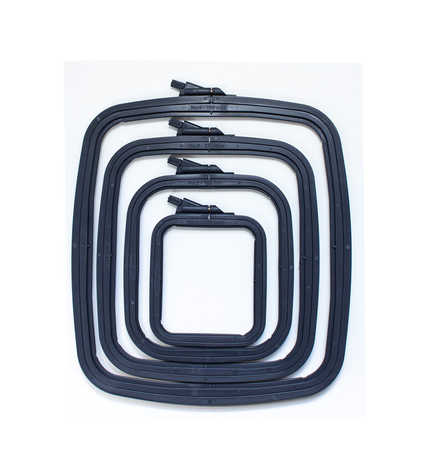 Cerc pentru Broderie Pătrat de Culoarea Bej din Plastic, 300-2