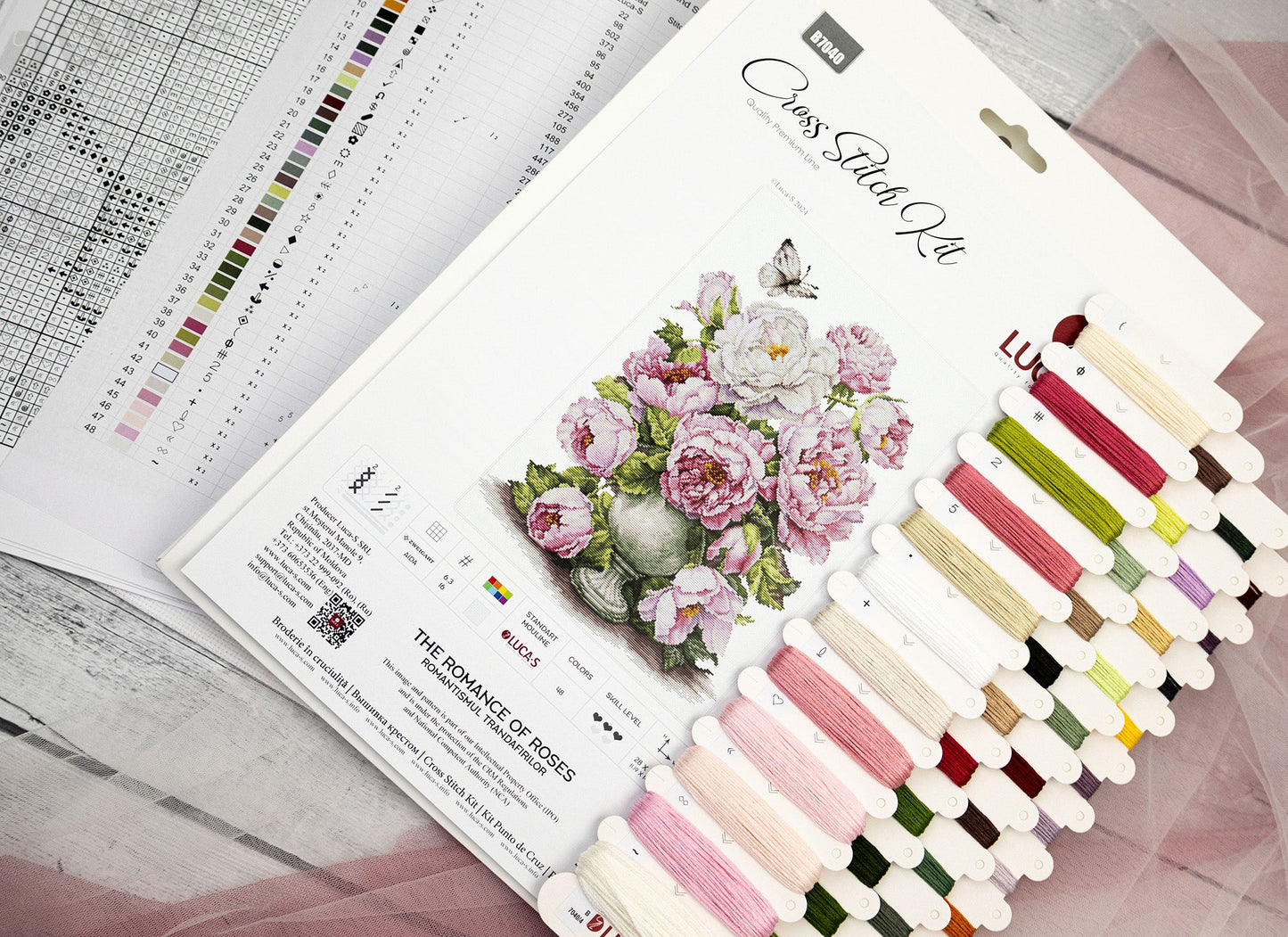 Cross stitch kit Luca-S - The Romance of Roses, B7040
