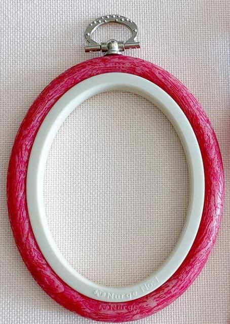 Cerc pentru Broderie Oval de Culoarea Maro, Flexibil, 230-7