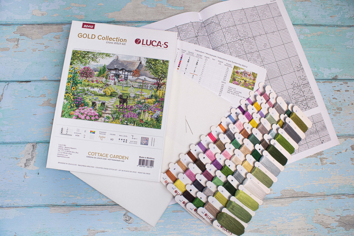 Cross stitch kit GOLD - B2412 The garden next to the house