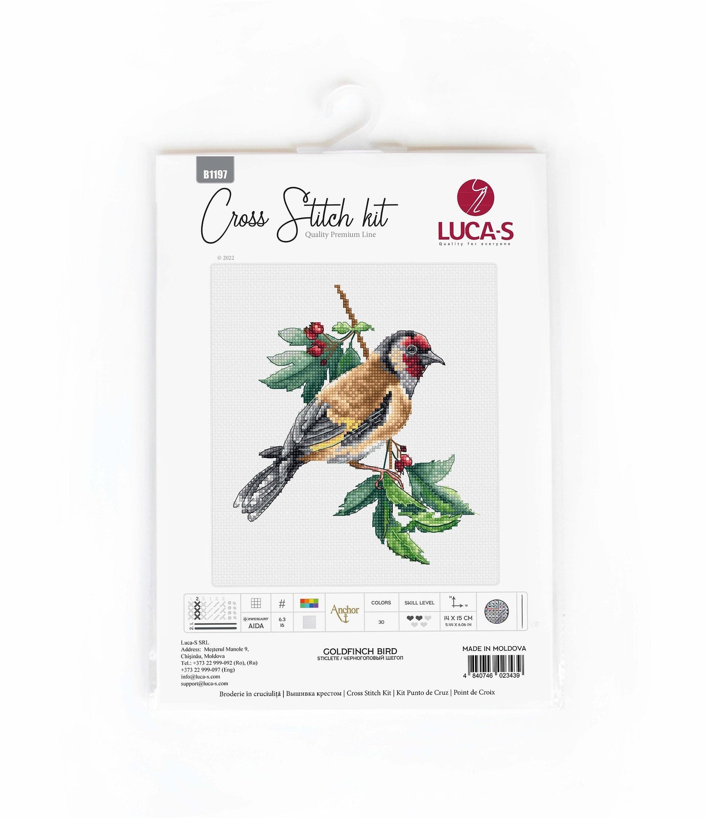 Set de brodat în cruciuliță Luca-S - Sticlete B1197