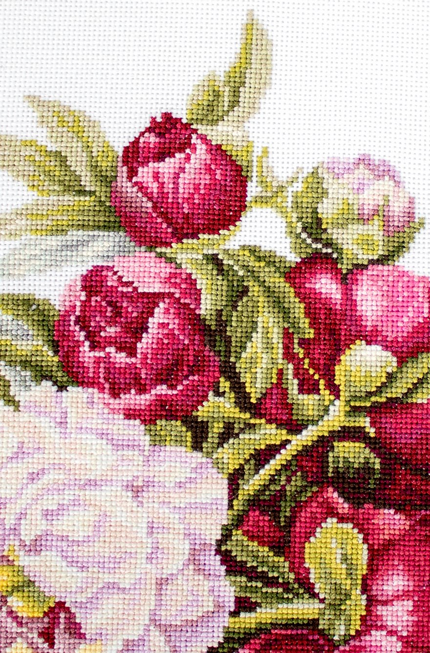 Cross stitch kit Luca-S - B2354 Bouquet of peonies