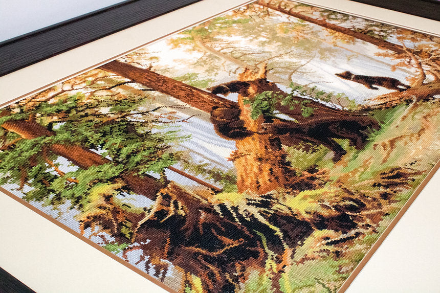 Luca-S Gobelin Embroidery Set - Morning in the Pine Forest, G452