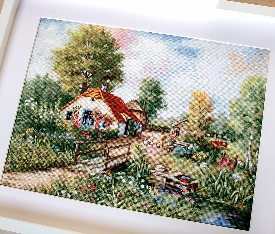 Cross stitch kit Luca-S - BU4011 Village landscape
