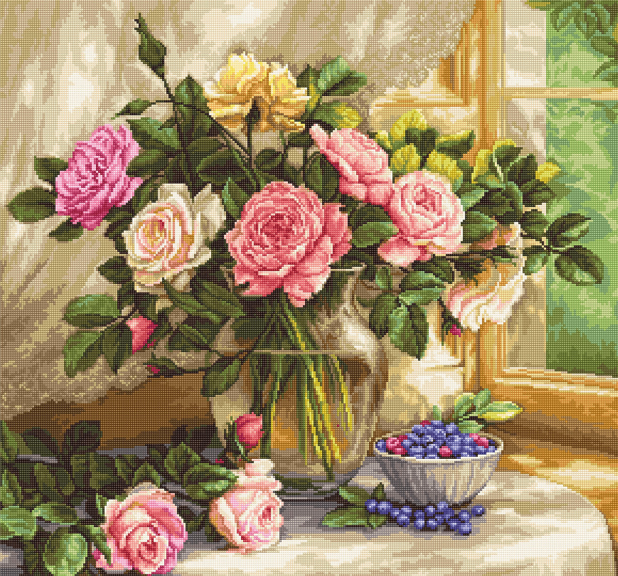 Seturi de Brodat Goblen Luca-S - Still Life with Blueberries, G588