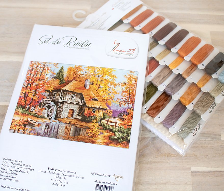 Luca-S Gobelin Embroidery Set - Autumn Landscape, G481