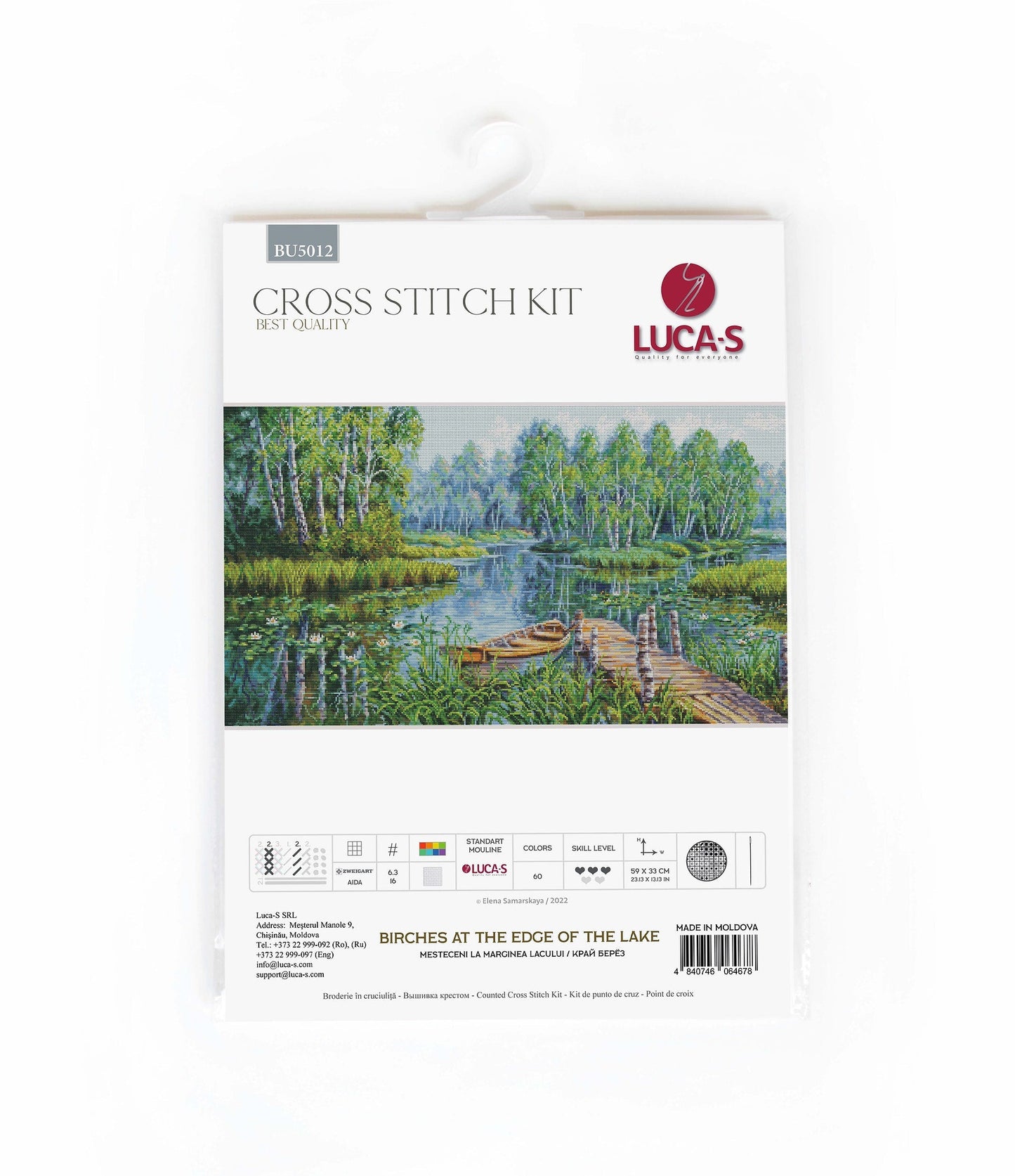 Set de brodat în cruciuliță - BU5012 Mesteceni la marginea lacului