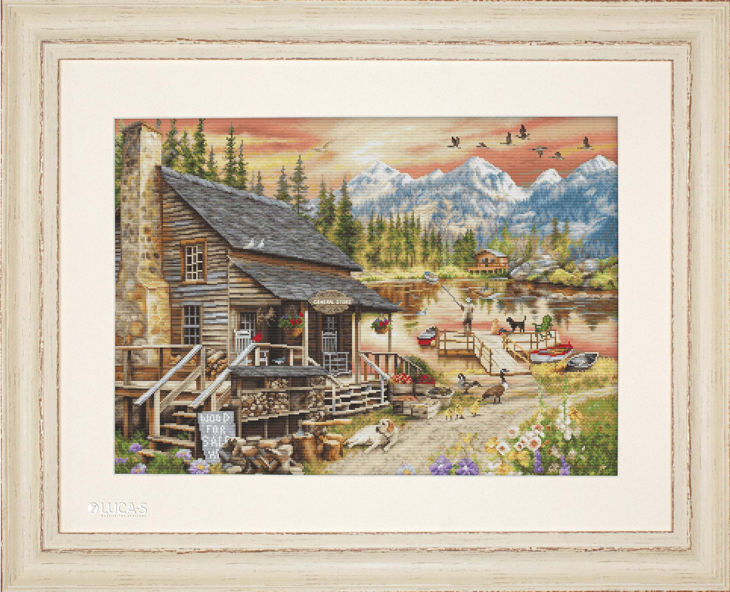 Cross stitch kit GOLD - B2413 Wooden cabin