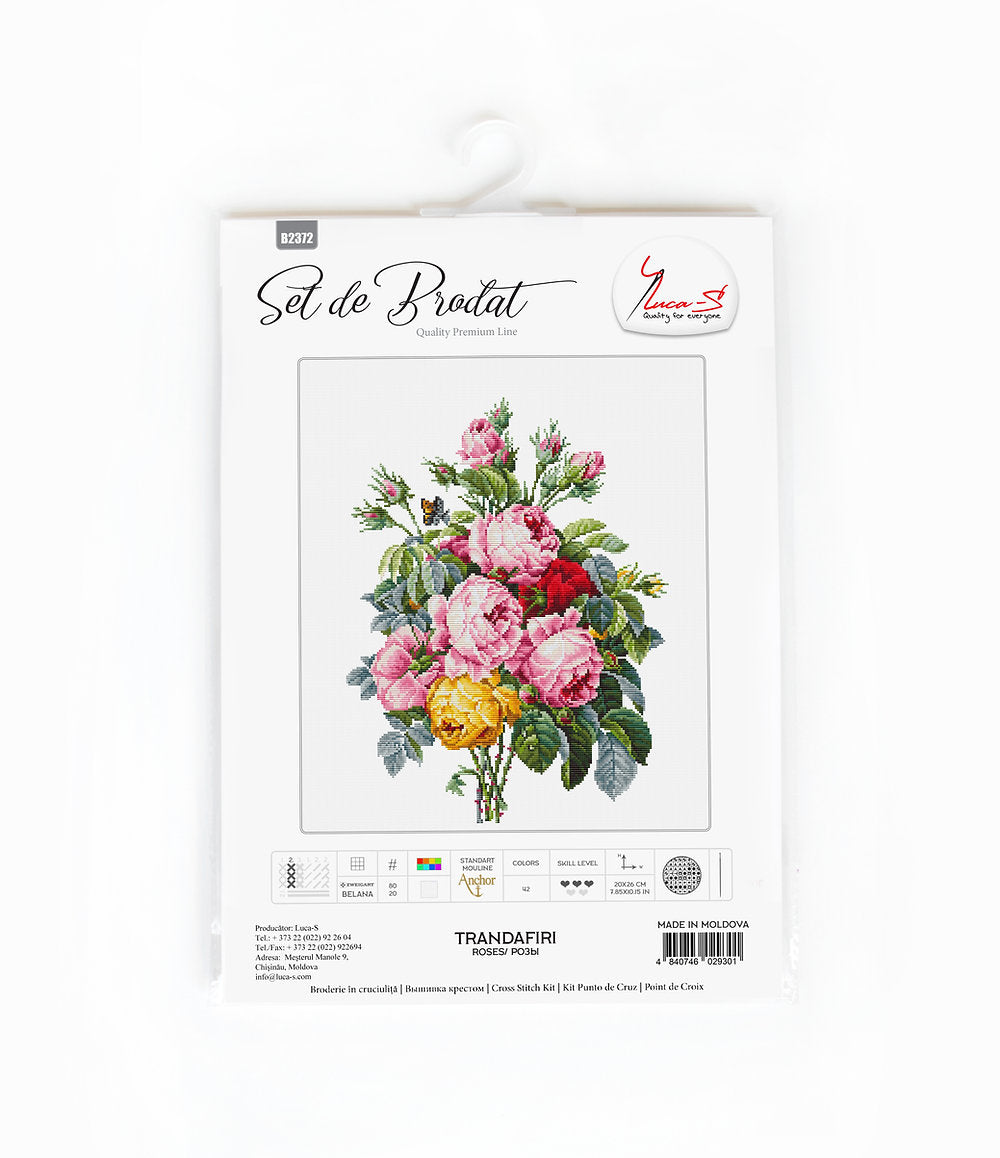 Cross stitch kit Luca-S - BA2372 Roses