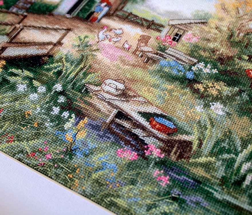 Cross stitch kit Luca-S - BU4011 Village landscape