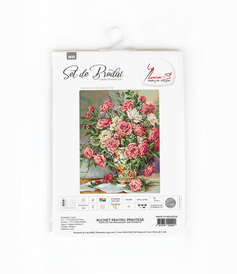 Cross stitch kit Luca-S - B603 Bouquet for the princess