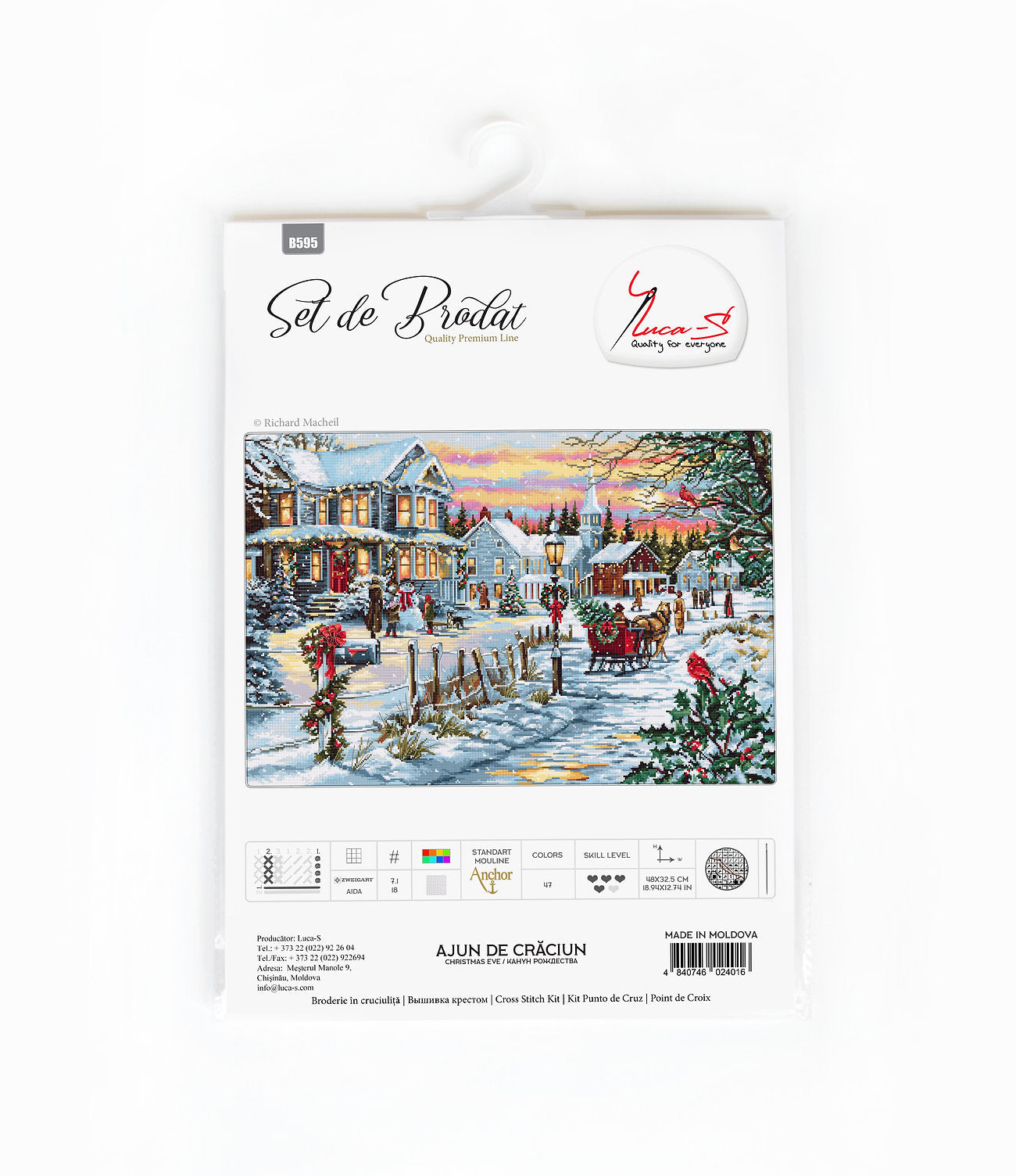 Set de brodat în cruciuliță Luca-S - B595 Ajun de Crăciun