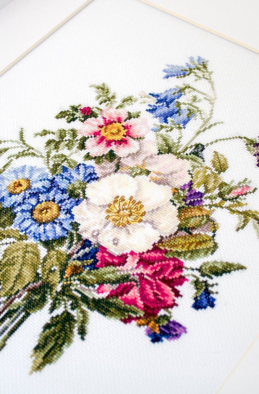 Cross stitch kit Luca-S - BU4004 Bouquet of summer flowers