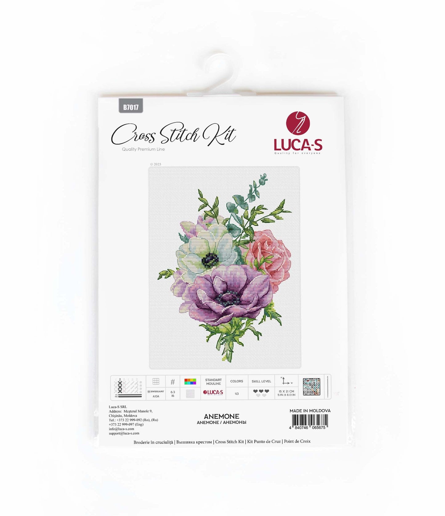 Set de brotat în cruciuliță Luca-S - Anemone, B7017