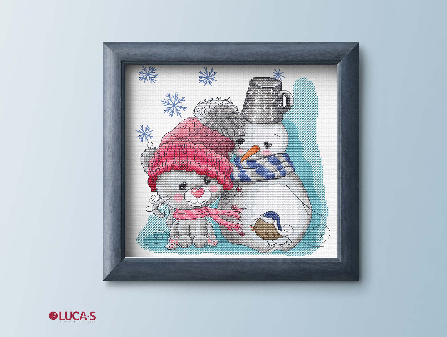 Set de brodat în cruciuliță Luca-S - B1199 Pisicuța și prietenii