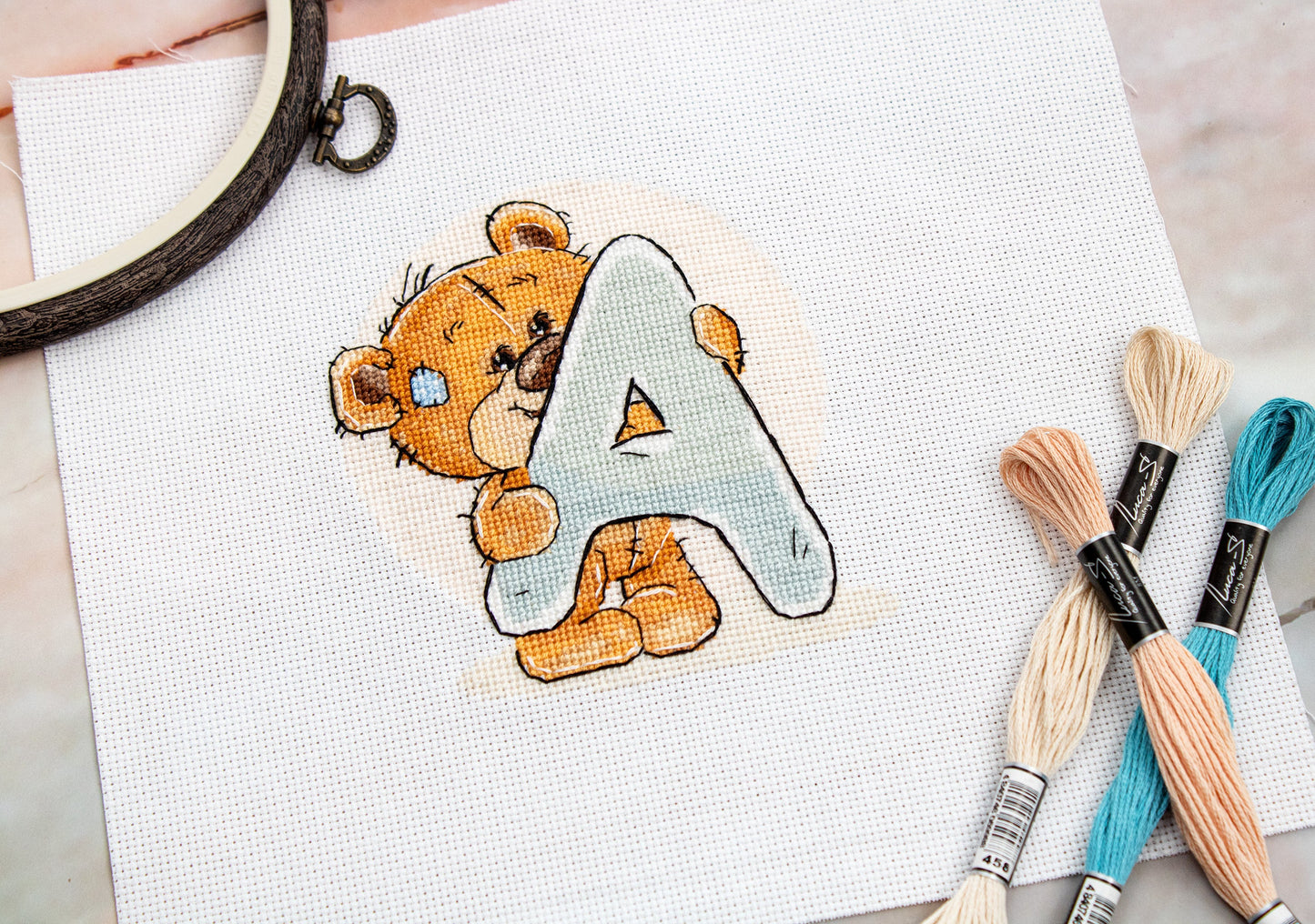 Cross stitch kit Luca-S - B1202 Letter "A"