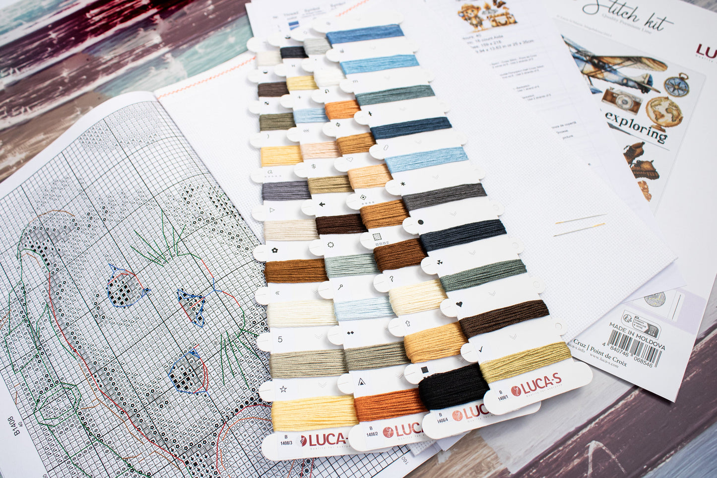 Cross stitch kit Luca-S - Never stop exploring, B1408