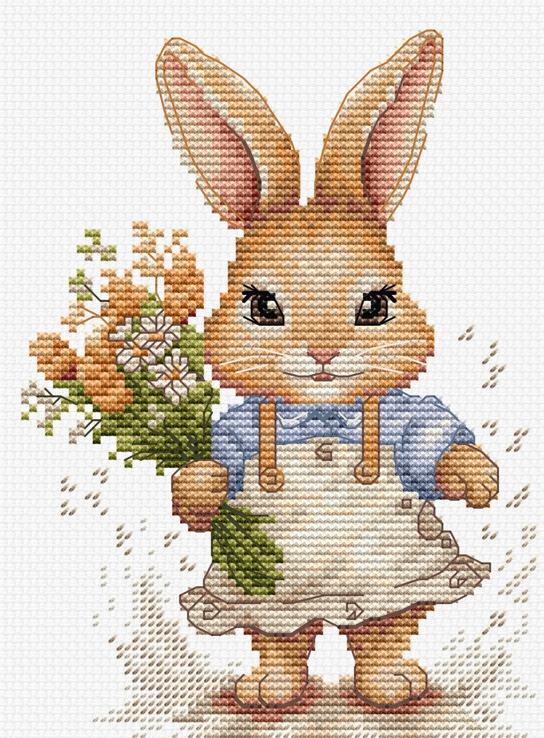 Cross stitch kit Luca-S - Happy Bunny, B1410