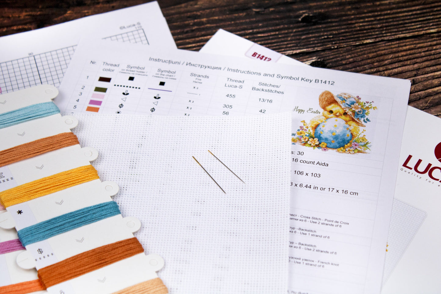 Cross stitch kit Luca-S - Happy Chicken, B1412