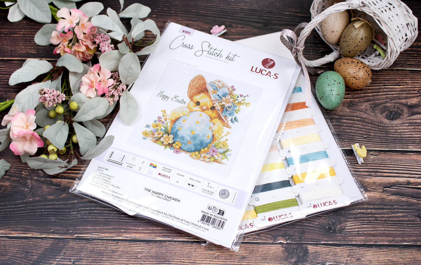 Cross stitch kit Luca-S - Happy Chicken, B1412