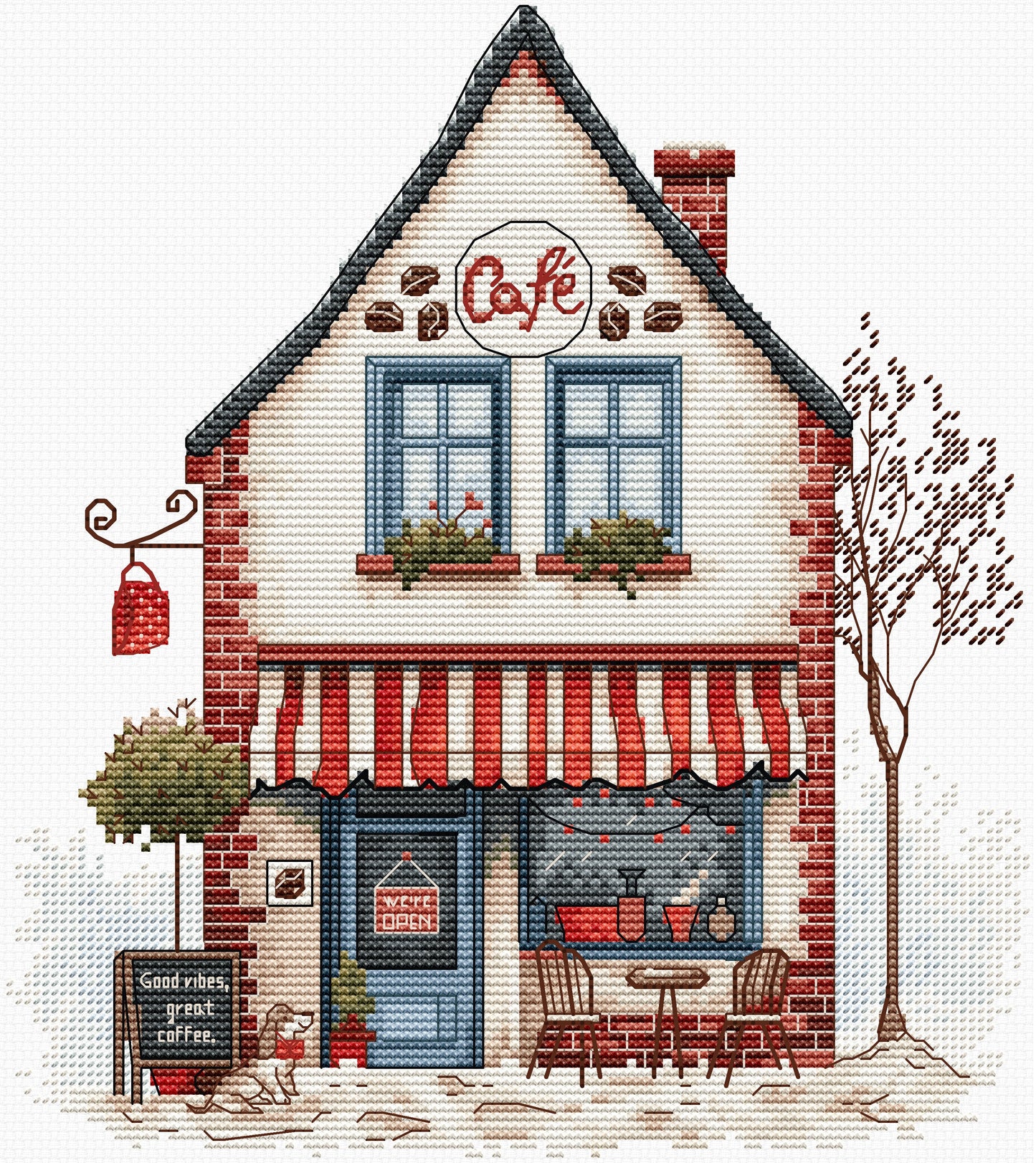 Set de brodat în cruciuliță Luca-S -Poftim la Cafea!, B1427