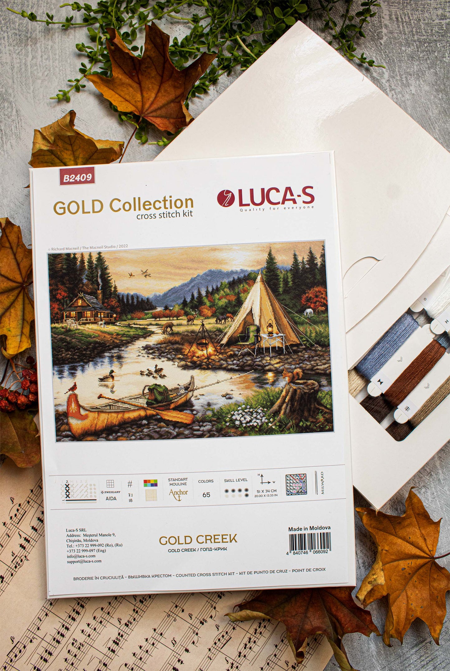 Cross stitch kit GOLD - B2409 Gold Creek