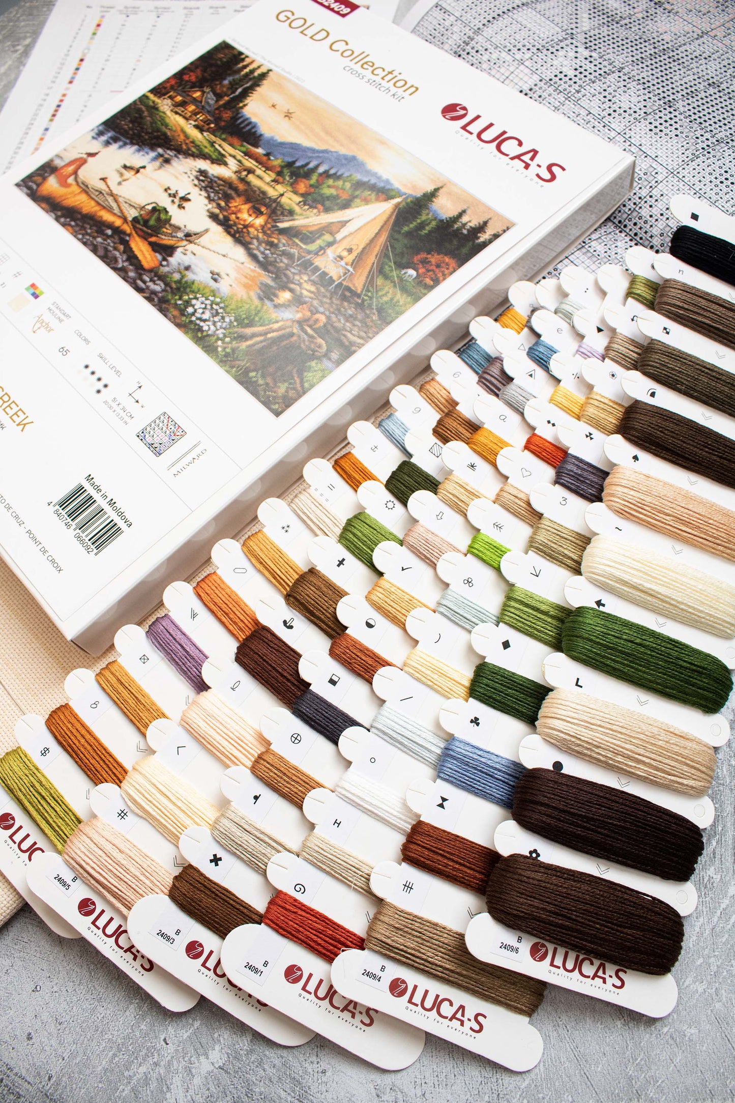 Cross stitch kit GOLD - B2409 Gold Creek