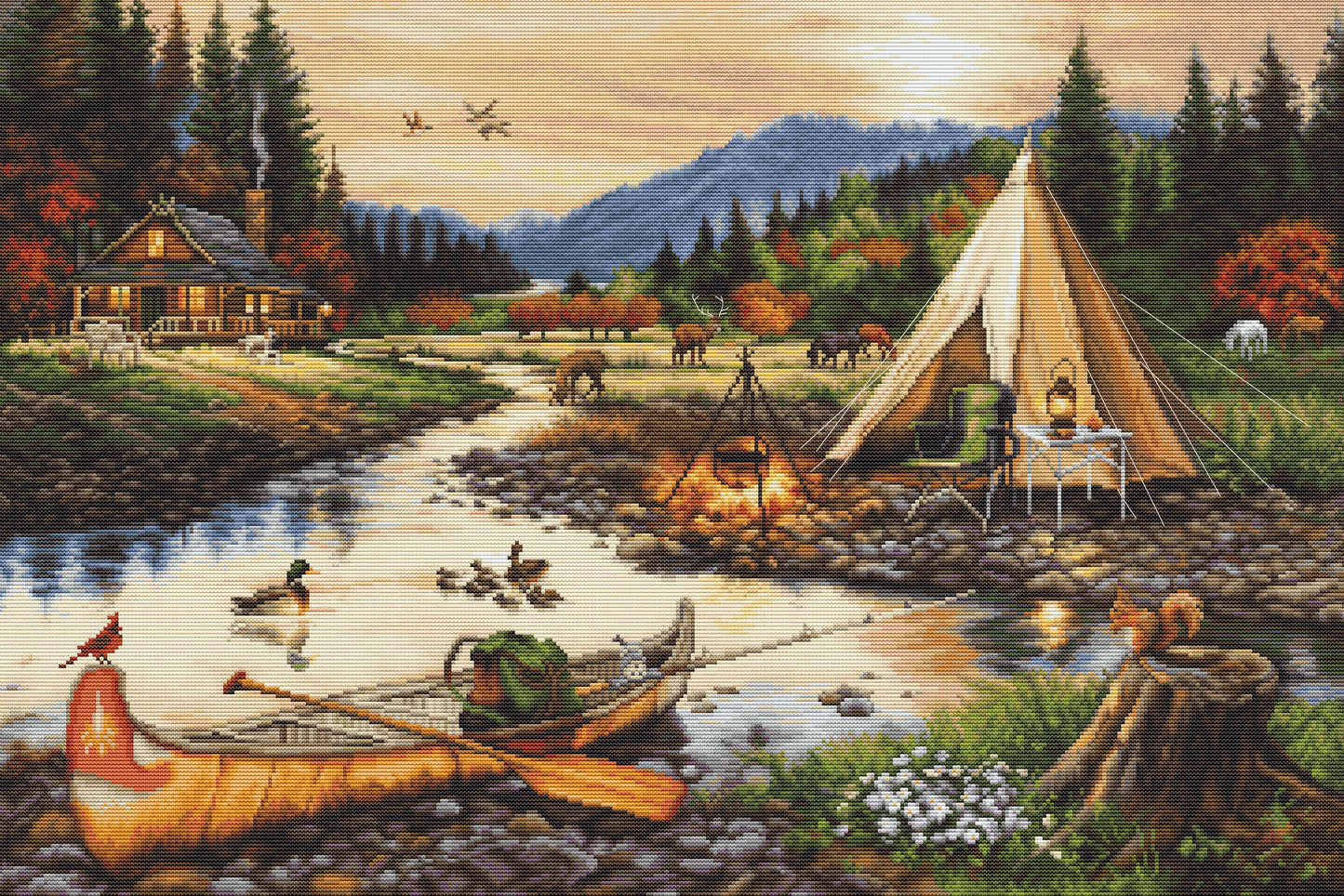 Cross stitch kit GOLD - B2409 Gold Creek