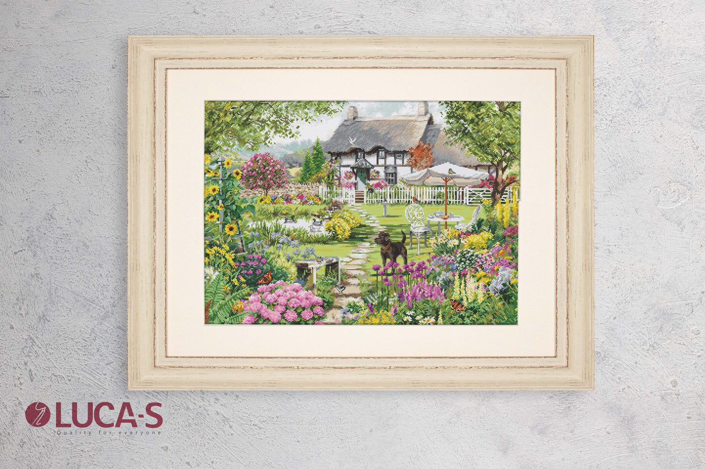 Cross stitch kit GOLD - B2412 The garden next to the house