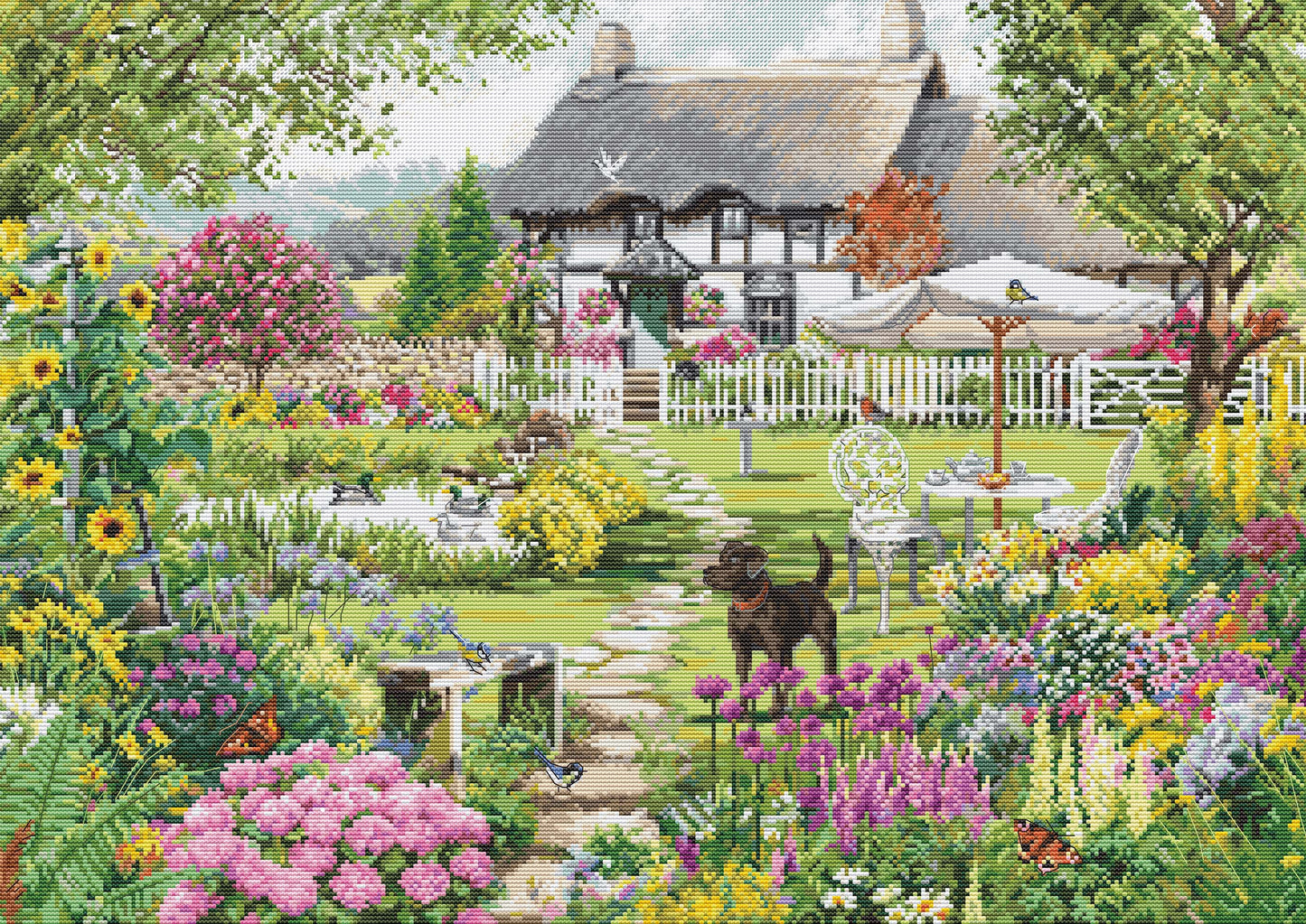 Cross stitch kit GOLD - B2412 The garden next to the house