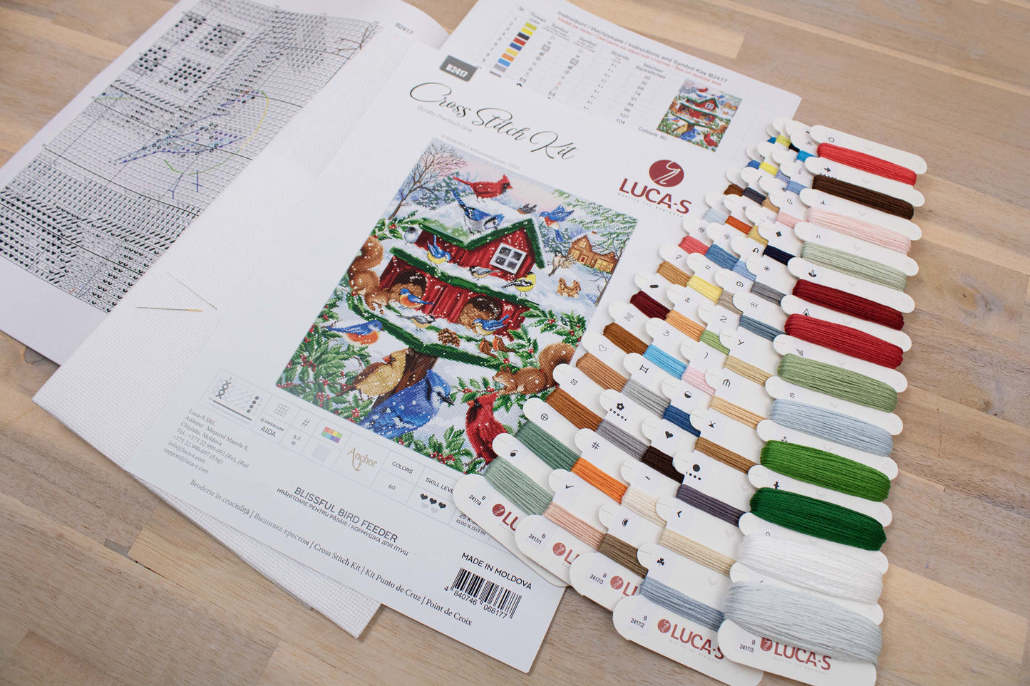 Cross stitch kit - B2417 Bird feeders