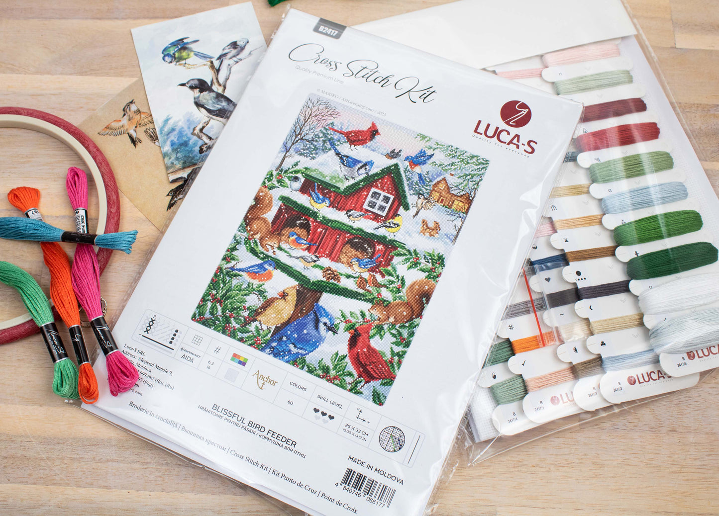 Cross stitch kit - B2417 Bird feeders