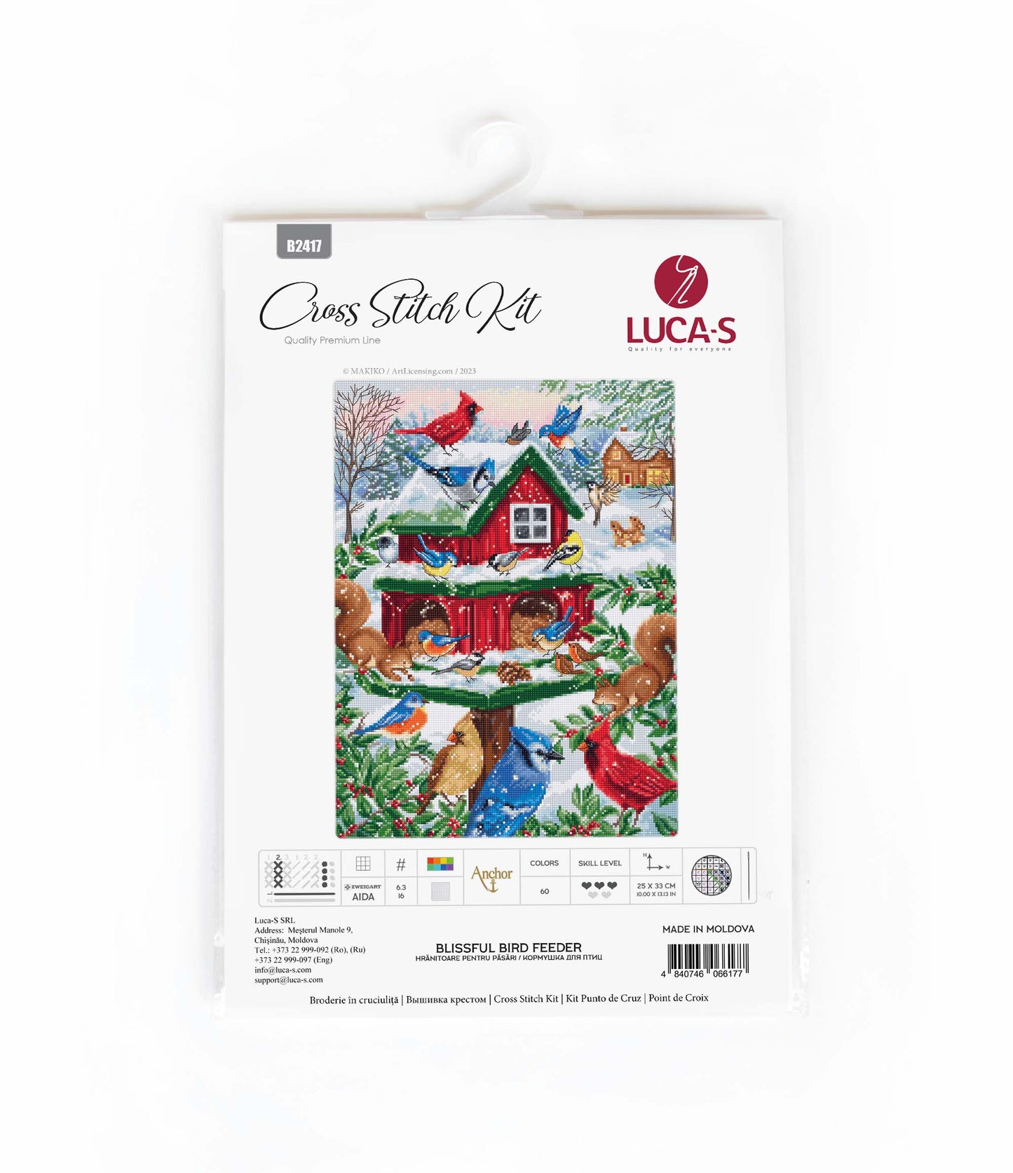 Cross stitch kit - B2417 Bird feeders