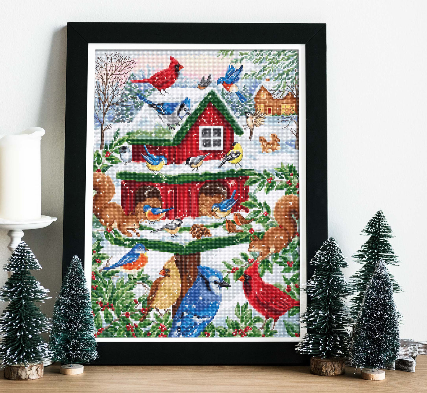 Cross stitch kit - B2417 Bird feeders