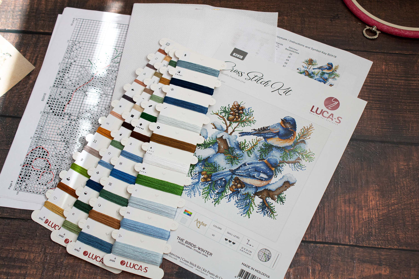 Cross stitch kit - B2418 Birds-Winter