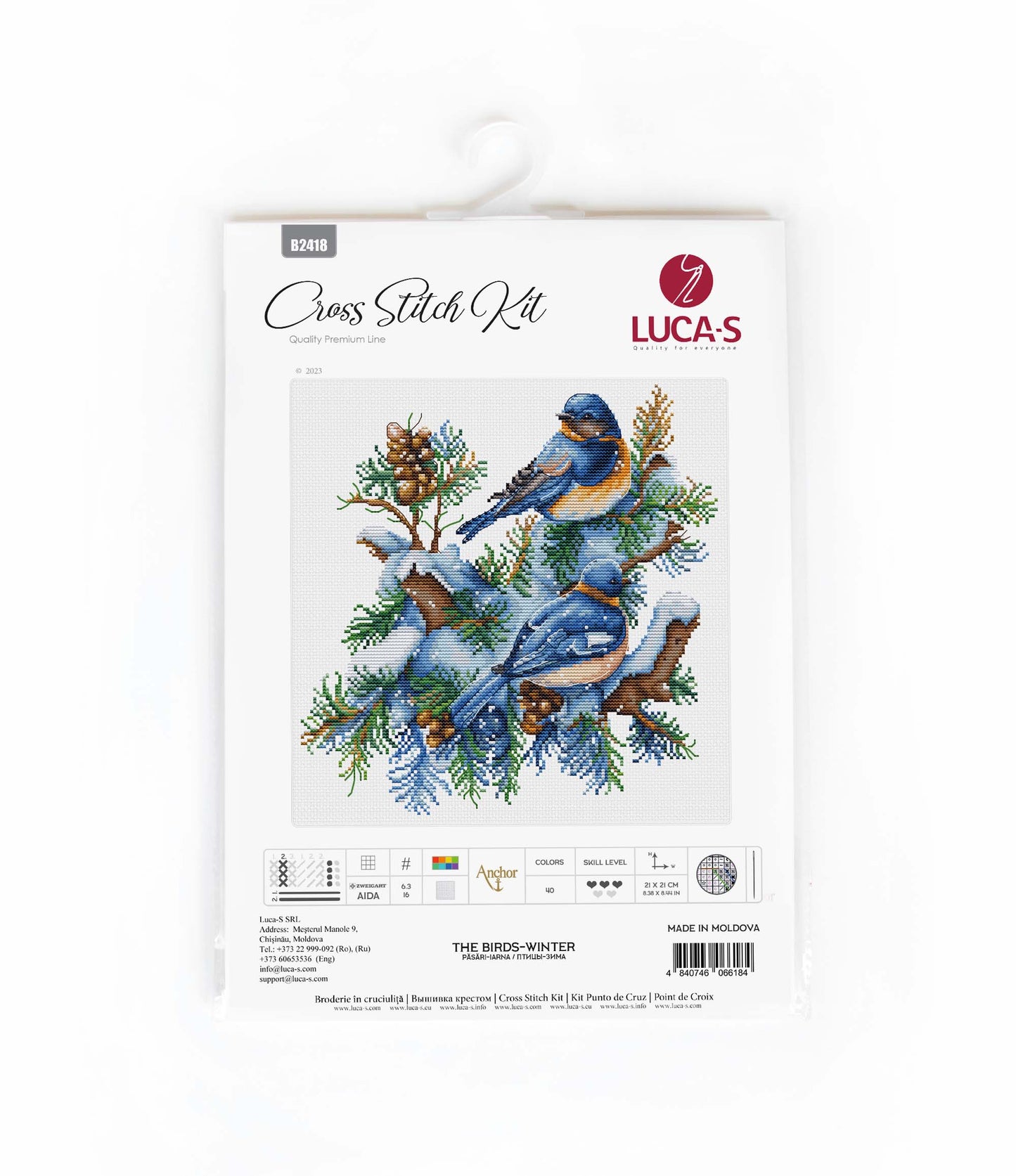 Cross stitch kit - B2418 Birds-Winter