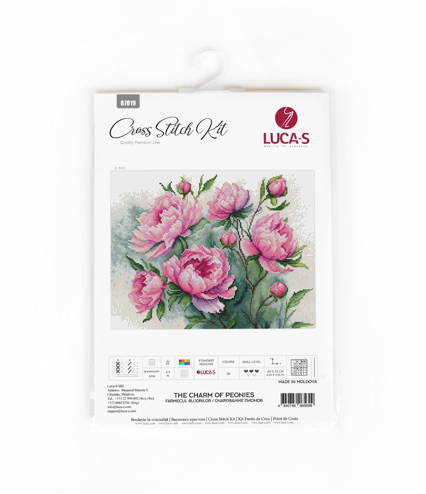 Cross stitch kit - B7019 Charm of Peonies