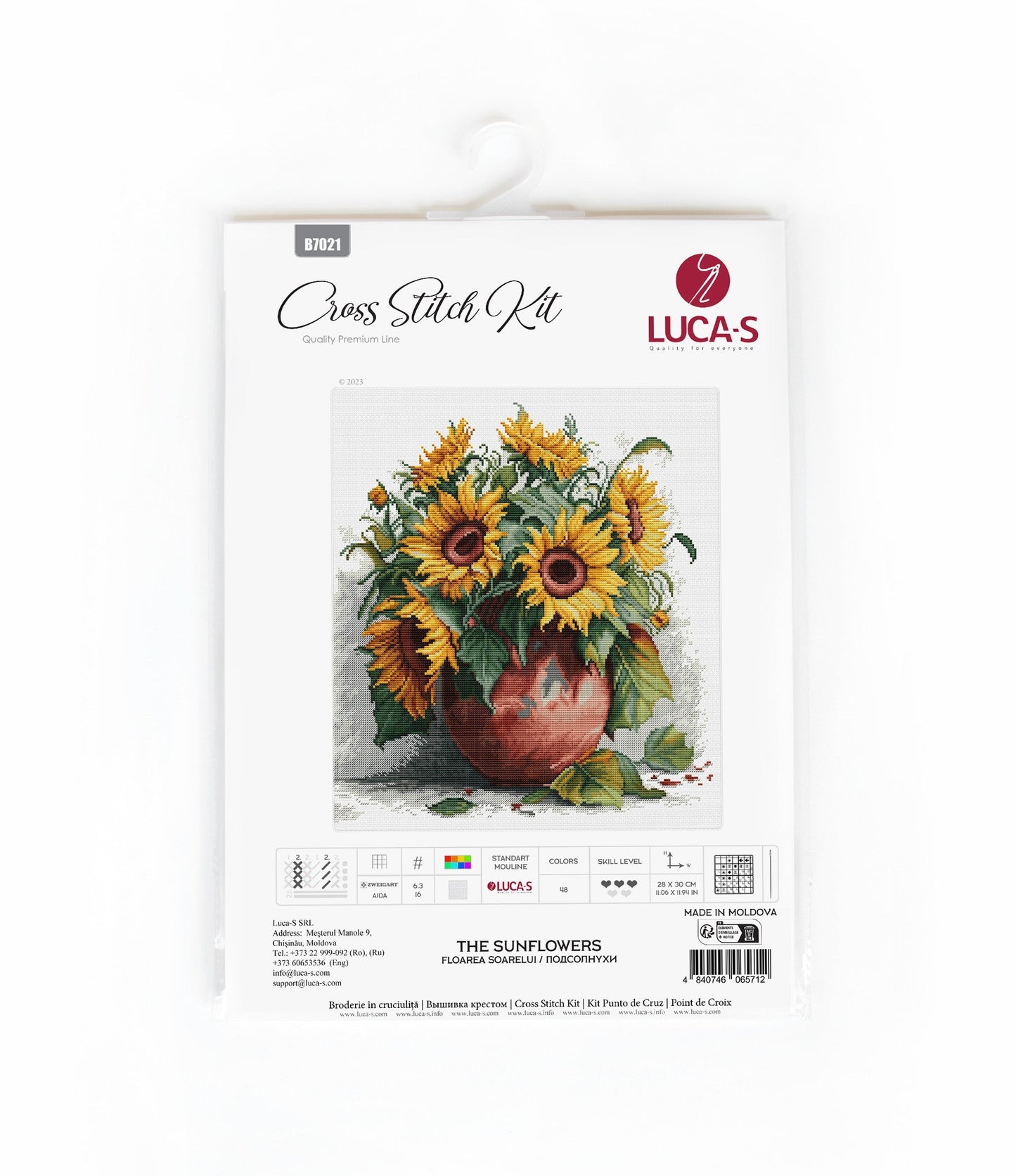 Set de brodat în cruciuliță Luca-S - Floarea soarelui, B7021
