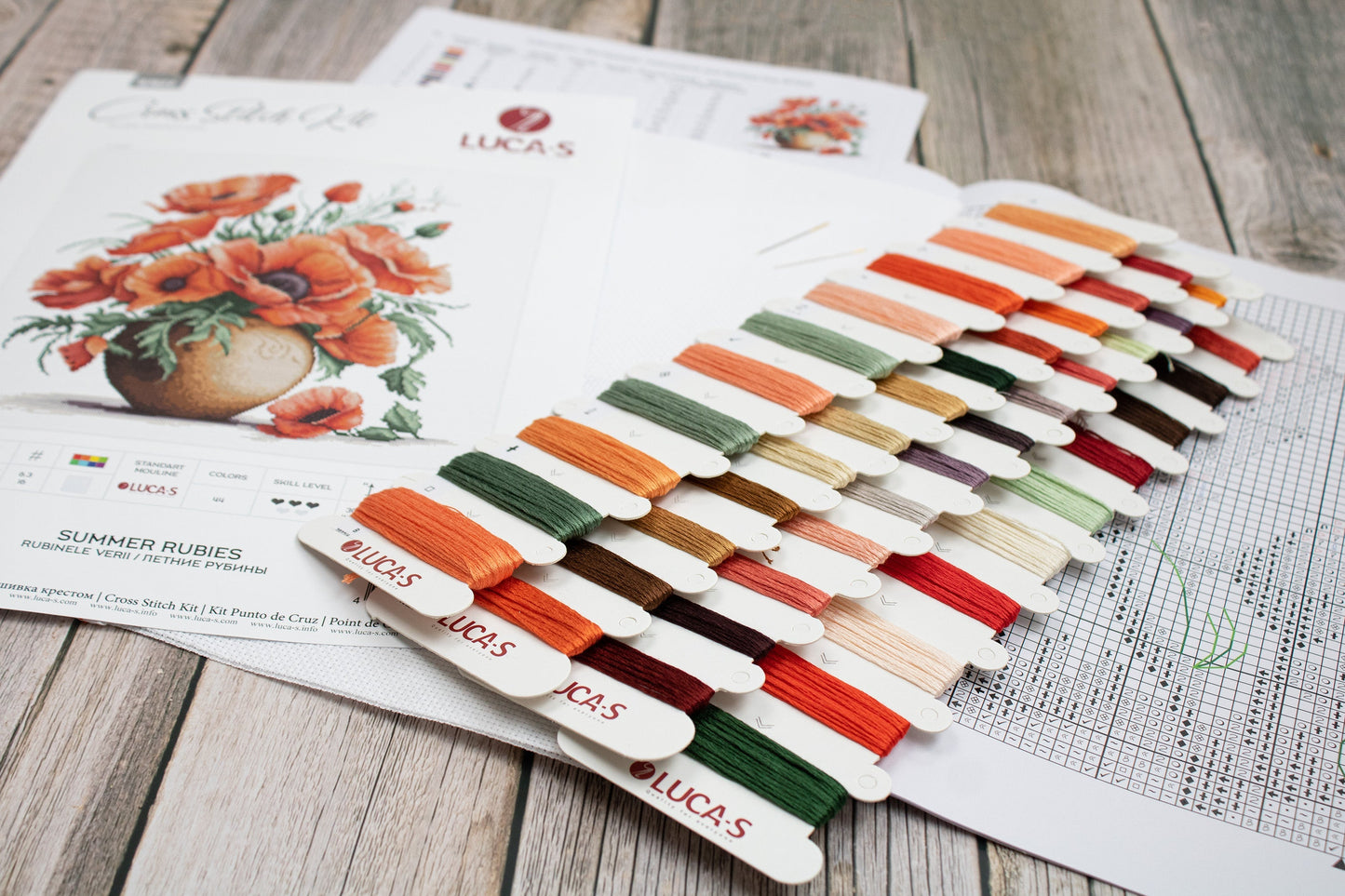 Cross stitch kit Luca-S - B7022 Summer Rubies